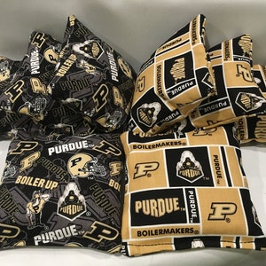 PURDUE BOILERMAKERS 8 Cornhole Bags Bean Toss 4 Of Each Print 2 Sides