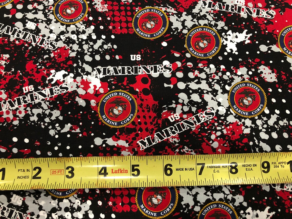 US MARINES Military Cotton Fabric By The Yard By The 1/2 Yard Etsy