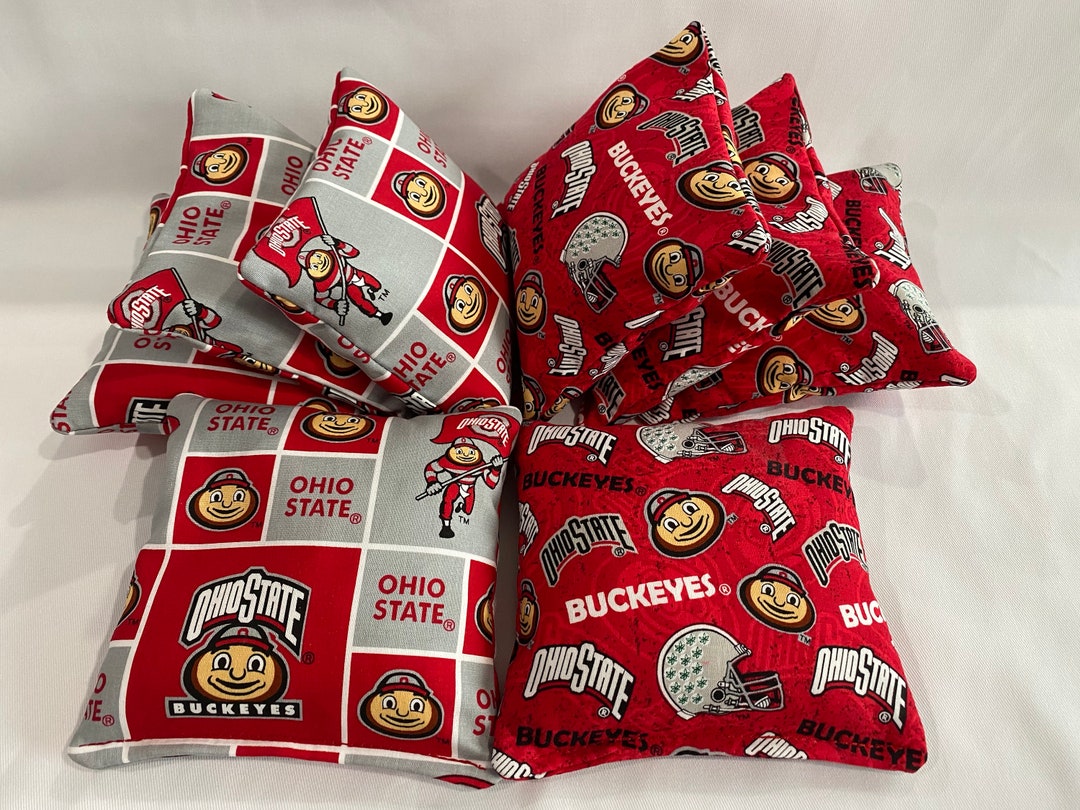 OHIO STATE BUCKEYES 8 Cornhole Bags Bean Toss Print 2 Sides - Etsy