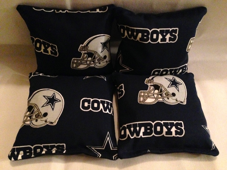 DALLAS COWBOYS 4 Cornhole Bags Bean Toss Print 2 Sides Etsy