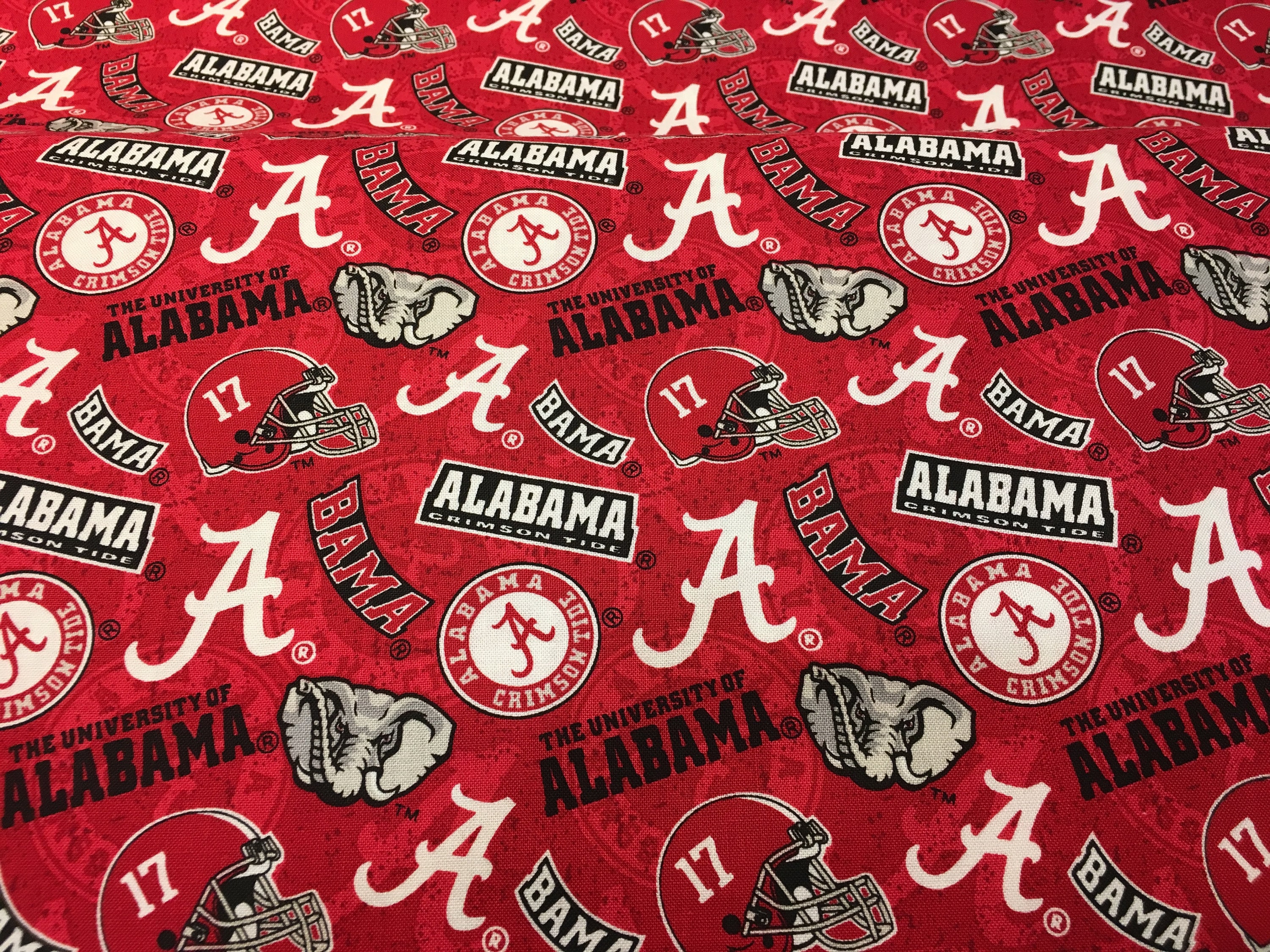 ALABAMA CRIMSON TIDE Ncaa 45 Cotton Fabric Sykel - Etsy