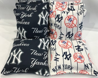 NEW YORK YANKEES 8 Cornhole Bags Bean Toss 4 Of Each Print 2 Sides