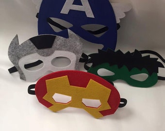 One (1) Superhero MASK - 30 Styles ~ Marvel Avengers ~Star Wars Capes~Superhero Party Favors Princess, Tiara, dress up, kid, adult costume)