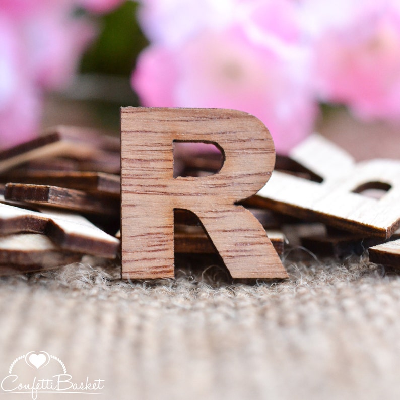 100 Wood Letter R 1 Wooden Alphabet Letters Etsy