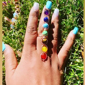 Chakra Copper Stack Ring