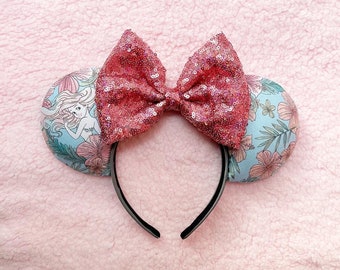 Little Mermaid - Floral Ariel - Minnie Ears - PREORDER!