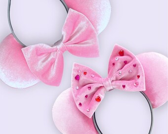 Sweetheart Pink Velvet - Minnie Ears - Valentines in Disney Gift - PREORDER!