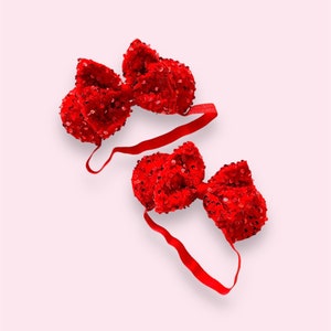 Bright Ruby Sequin  - Mini Minnie Ears - For Infants, Toddlers & Little Ones - PREORDER!