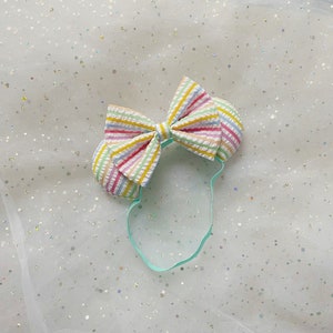 Pretty in Pastel Seersucker - Mini Minnie Ears for infants, toddlers and children - PREORDER!