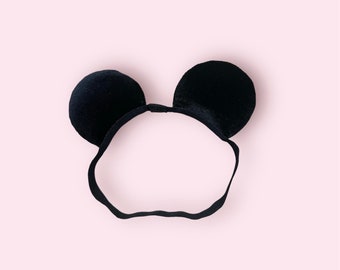 Classic Velvet with Optional Bow - The "Mini" - Minnie Ears - For Infants, Toddlers and Young Children - PREORDER!