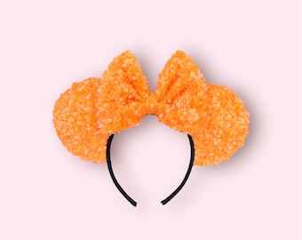 Bright Citrus Swirl - Velvet Sequin - Minnie Ears - PREORDER!