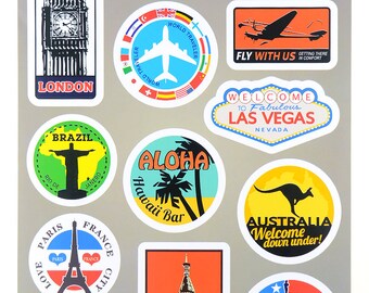 suitcase stickers etsy