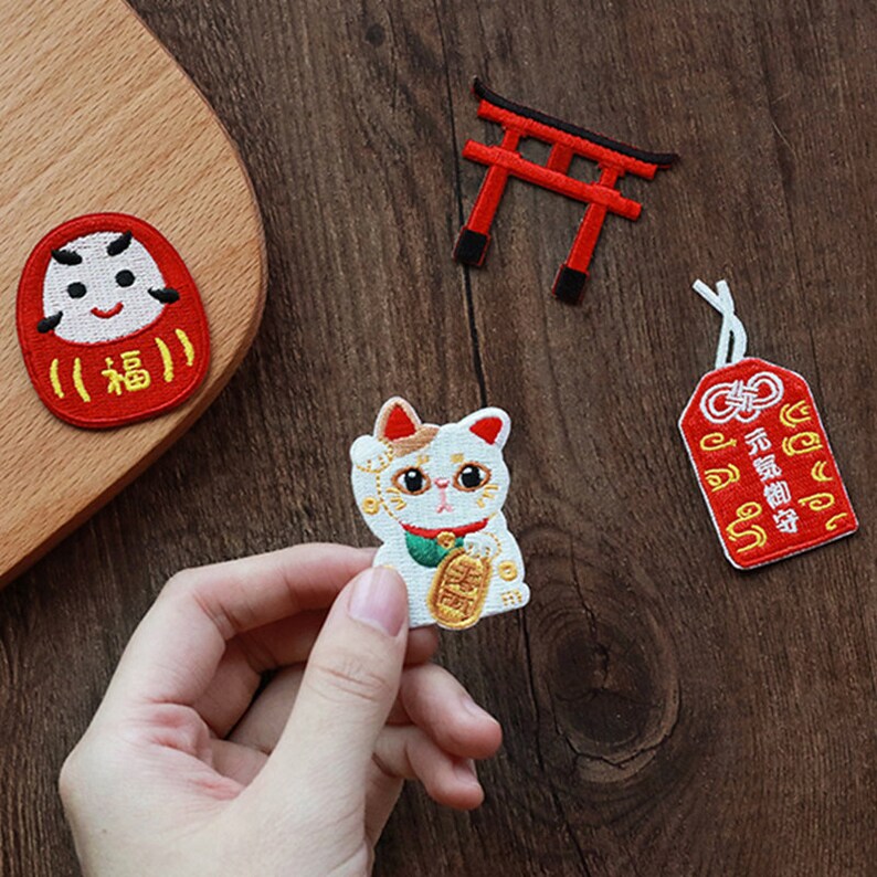 Japanese Style Patches Embroidered Patch IronOn / SewOn Etsy