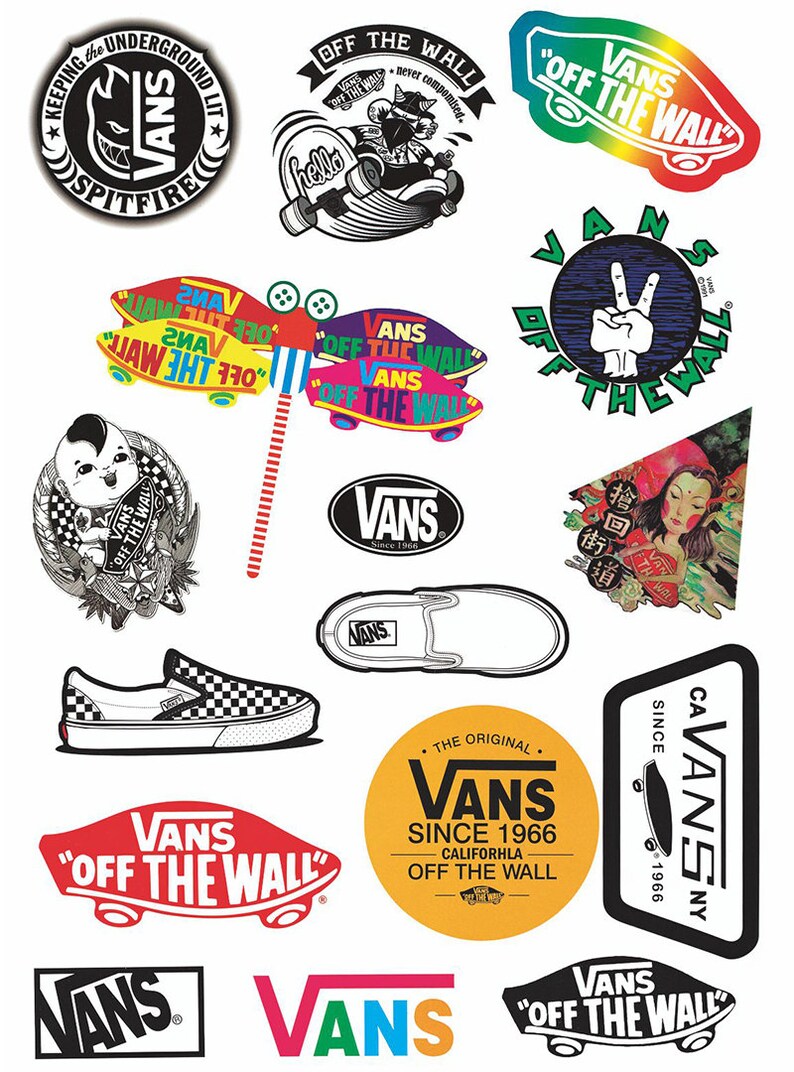 Vans Skateboard Sticker Decorative Sticker Laptop Suitcase Etsy