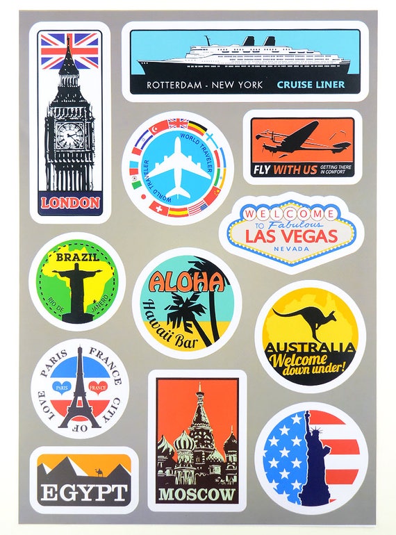 travel sticker decorative sticker laptop suitcase sticker