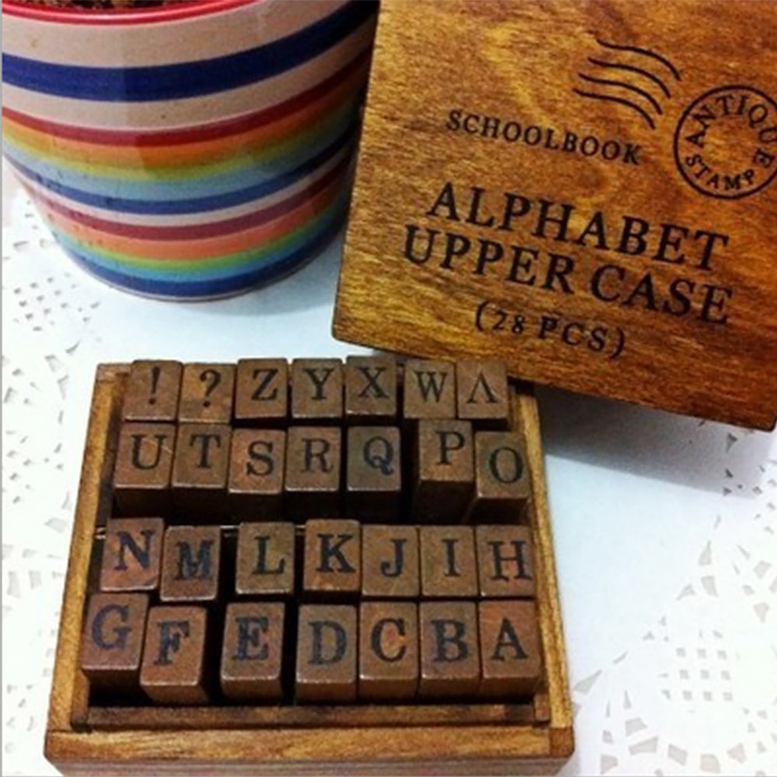 Alphabet Letter Rubber Stamps Capital Uppercase Letters Etsy