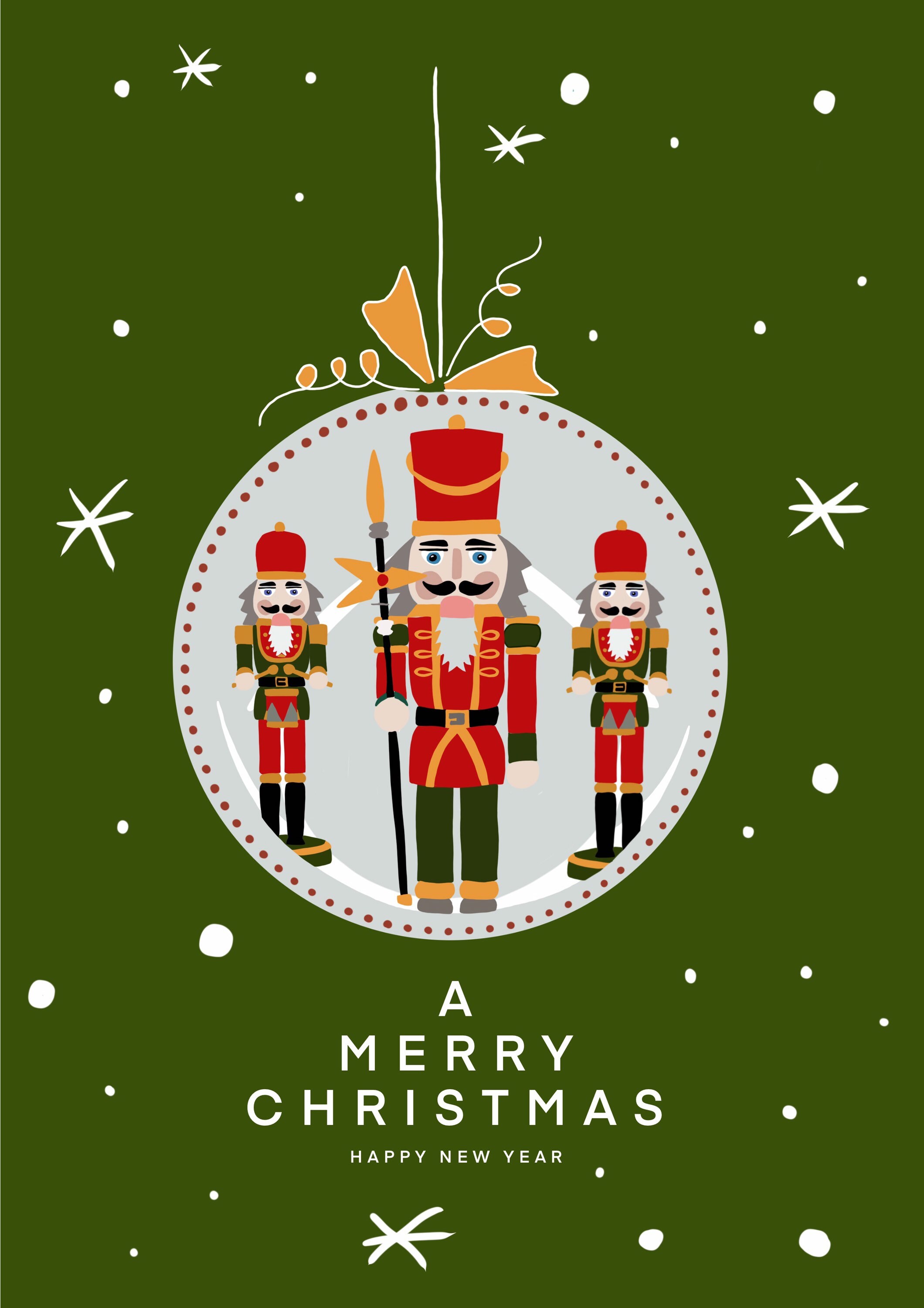 Nutcracker Merry Christmas Card L New Year L Nutcrackers Card Etsy UK