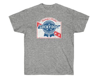 Lucky Dog Guitars T-shirt Retro Vintage T-shirt Country Music Outlaw USA stars Country Music Outlaw Biker Guitar