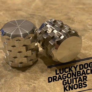 Lucky Dog DragonBack-II Extreme-Knurled SINGLE guitar knobs (1 knob) - The most aggressive knurled knob on the market!  .
