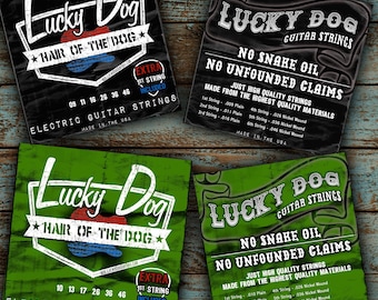 Lucky Dog "Hair of The Dog" USA made guitar strings with EXTRA 1st string included in pack - No Snake Oil, just high quality, great strings