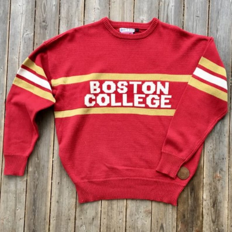 Boston College Varsity Sweater Etsy
