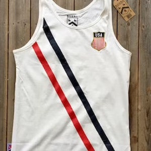 Adult & Youth Vintage USA Track Tank image 1