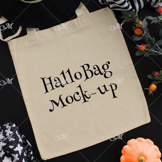 Tote Bag Mockup,4 Halloween Autumn Fall Theme