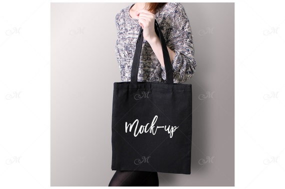 Tote Bag Black Mockup,5 Psd Mockup