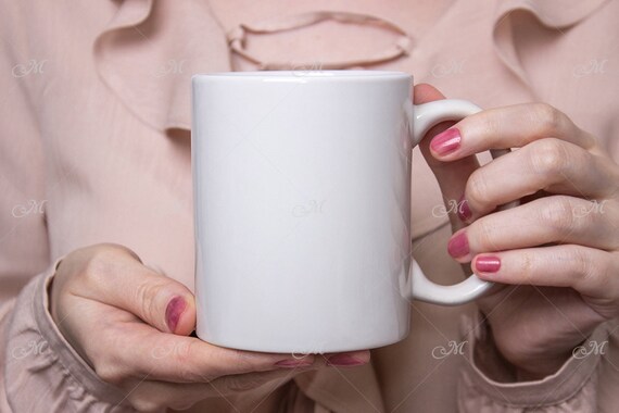 Pretty Mug Mockup Psd Smart Object Jpeg Photo Image White Etsy