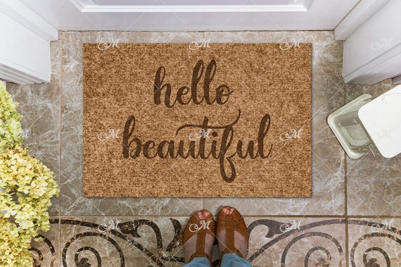 Download Hello Doormat Mock Up Psd Png Mock Up Photo Mockup Etsy