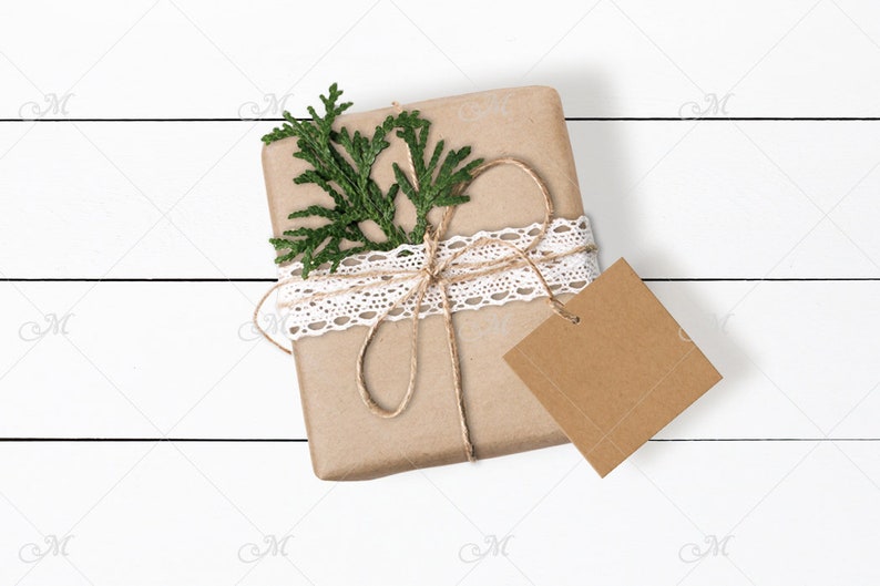 Download Xmas Gift Box Tags Mock-up / PSD Smart Objects | Etsy