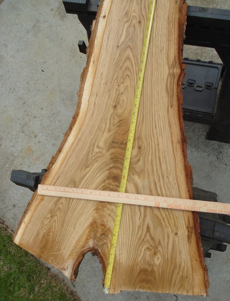 White Oak Live Edge Lumber Slab Table Art Project Craft 41 Long 9 to 18 Wide 1 34 Thick Planed Sanded