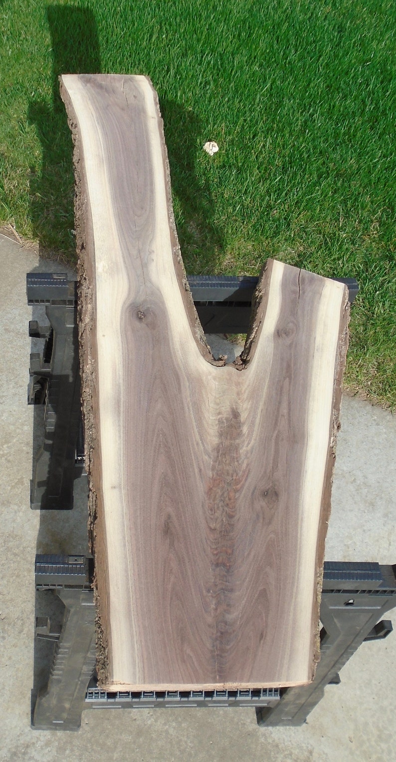 Black Walnut Live Edge Lumber Slab Table Craft Art Bar 52 Long 13 to 20 Wide 2 116 Thick Planed Sanded
