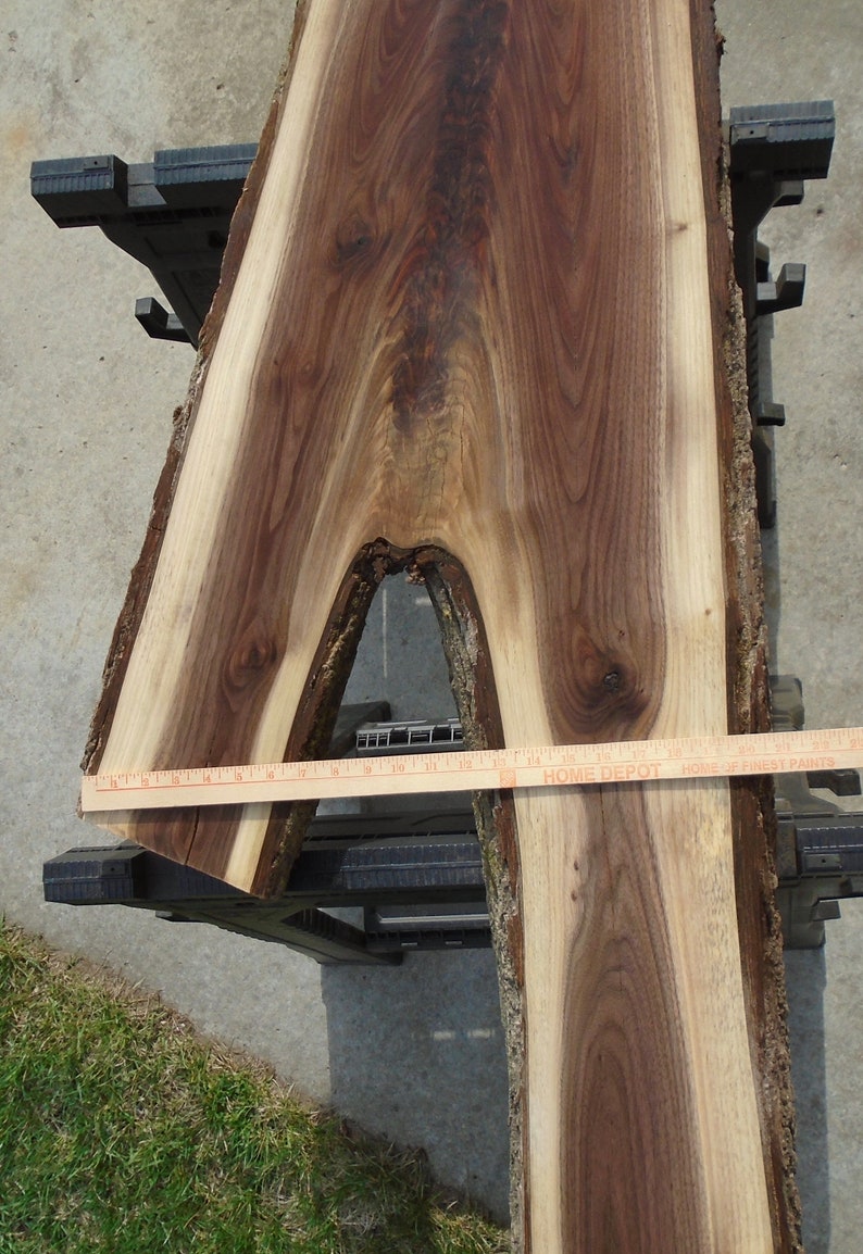 Black Walnut Live Edge Lumber Slab Table Craft Art Bar 52 Long 13 to 20 Wide 2 116 Thick Planed Sanded