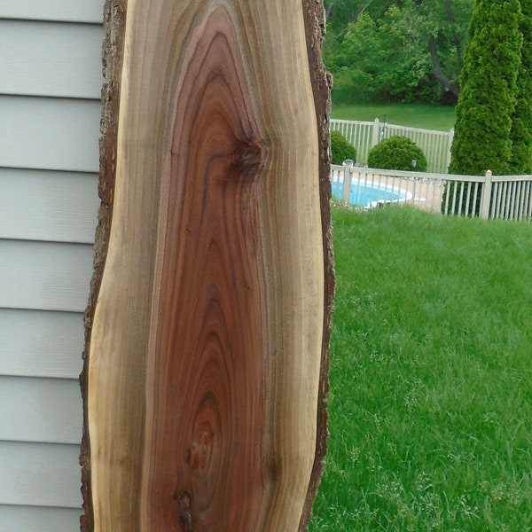 Black Walnut Live Edge Kiln Dried Lumber Slab  Bar Art Craft 60" Long 10" to 11 1/2" Wide 1 1/2" Thick Planed Sanded