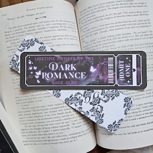 Dark Romance Lover, Bookmark Ticket, Book Club Ticket, Romance Tropes, Booklovers Bookmark,  Cute Bookmark, Bookish Gift, Book Boyfriend