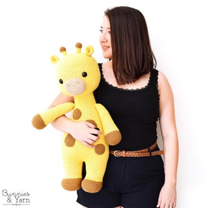 CROCHET PATTERN in English - Olivia the Big Giraffe - 23.5 in./60 cm. tall - Amigurumi Animal - Instant PDF Download