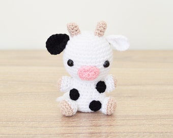 CROCHET PATTERN in English - Cow - Baby #16 - Babies Collection - Amigurumi Toy - Instant PDF Download