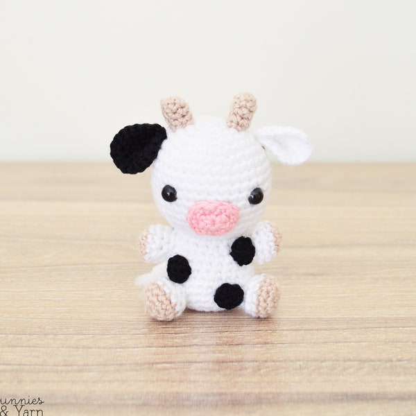 CROCHET PATTERN in English - Cow - Baby #16 - Babies Collection - Amigurumi Toy - Instant PDF Download