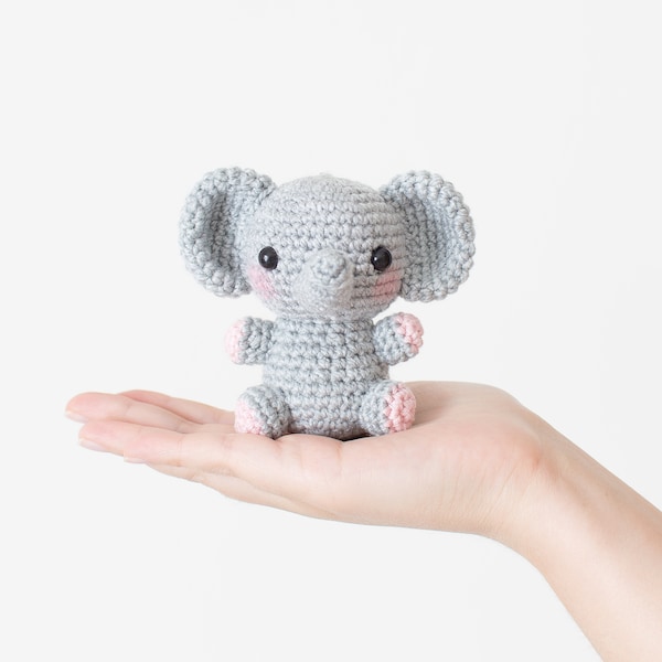 Elephant - Baby #27 - CROCHET PATTERN in English and Spanish - Babies Collection - Amigurumi Toy - Instant PDF Download