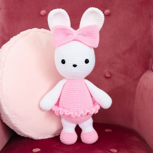 Crochet Pattern In English Laurie The Ballerina Bunny Etsy Uk