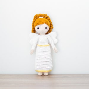 CROCHET PATTERN in English Emma the Angel Doll 11 in./28 cm. tall Amigurumi Doll Crochet Toy Instant PDF Download image 1