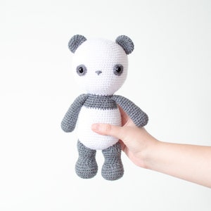 CROCHET PATTERN in English Bobby the Lovely Panda 9/23 cm. tall Amigurumi Animal Toy Instant PDF Download image 1