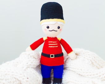 CROCHET PATTERN in English - Carter the Nutcracker - Christmas Amigurumi - Instant PDF Download
