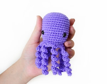 CROCHET PATTERN in English - Octopus - Baby #8 - Babies Collection - Amigurumi Toy - Instant PDF Download