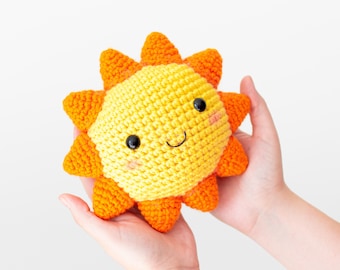 CROCHET PATTERN in English - Mr. Sunshine - 6.3 in./16 cm. tall - Amigurumi - Instant PDF Download