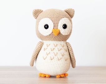 CROCHET PATTERN in English and Spanish - Aldric the Lovely Owl - Amigurumi Pattern - Instant PDF Download