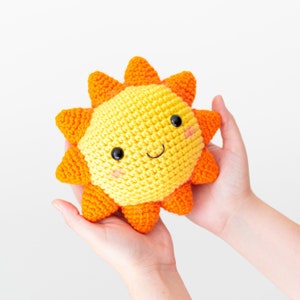 CROCHET PATTERN in English - Mr. Sunshine - 6.3 in./16 cm. tall - Amigurumi - Instant PDF Download