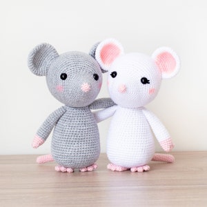 Oliver and Ellie the Lovely Mice - Crochet Pattern in English and Spanish - Amigurumi Pattern - Instant PDF Download