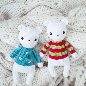 WZÓR SZYDEŁKOWY po angielsku - Słodki miś polarny - Kolekcja Sweet Dreams - 9 cali/23 cm wysokości - Zwierzę Amigurumi - Natychmiastowe pobranie pliku PDF zdjęcie 2